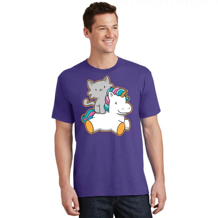 Cat Riding Unicorn T-Shirt