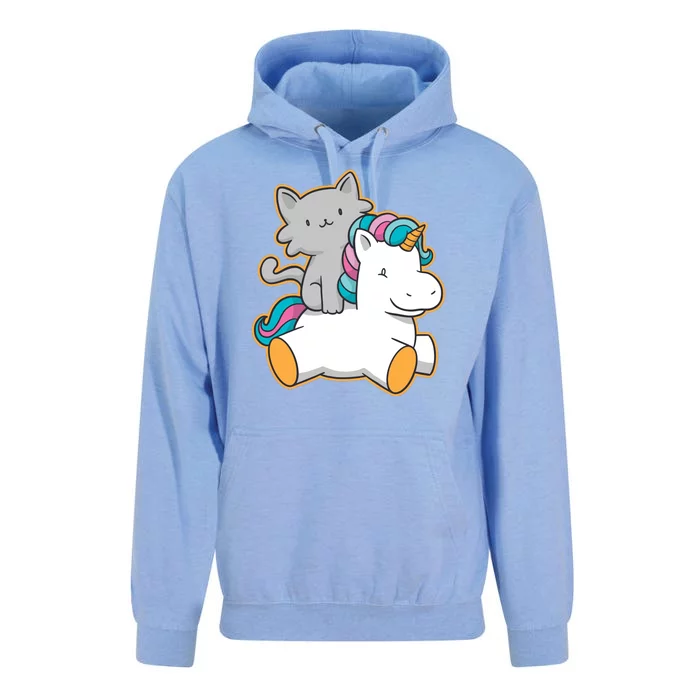 Cat Riding Unicorn Unisex Surf Hoodie