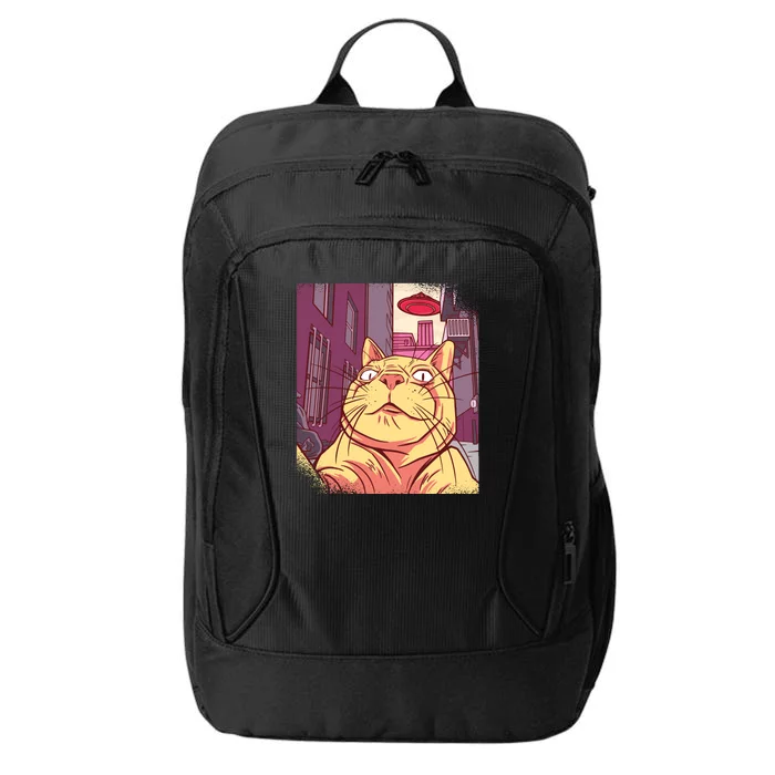 Cat Selfie Funny City Backpack