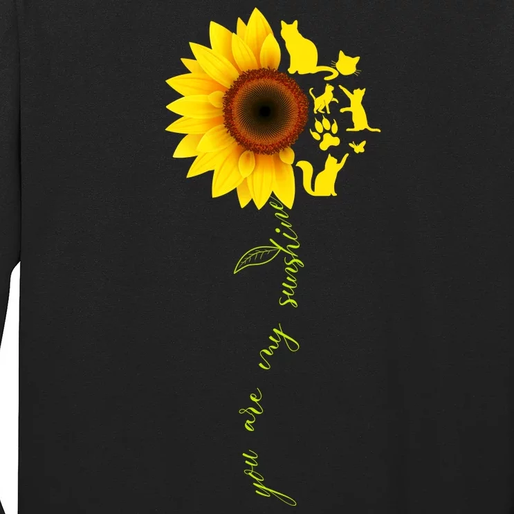 Cat Sunflower Sunshine Long Sleeve Shirt