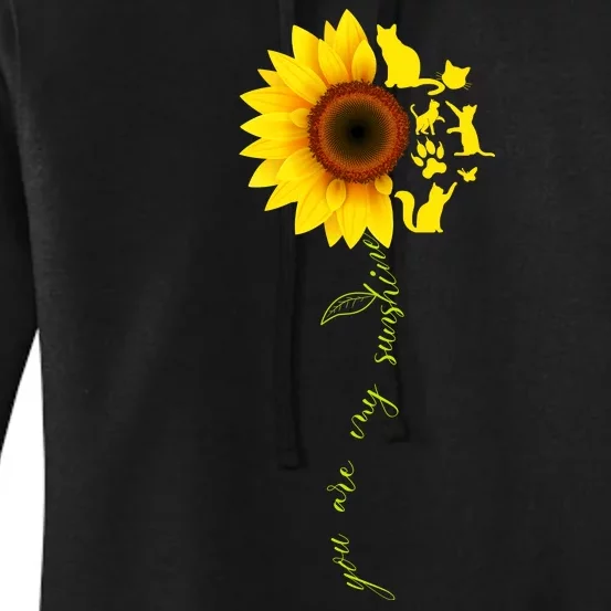 Cat Sunflower Sunshine Women's Pullover Hoodie