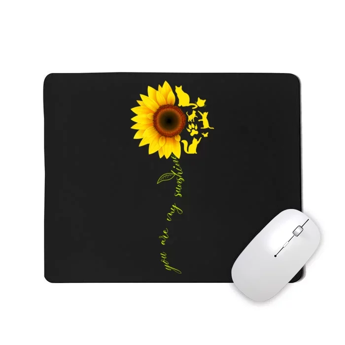 Cat Sunflower Sunshine Mousepad