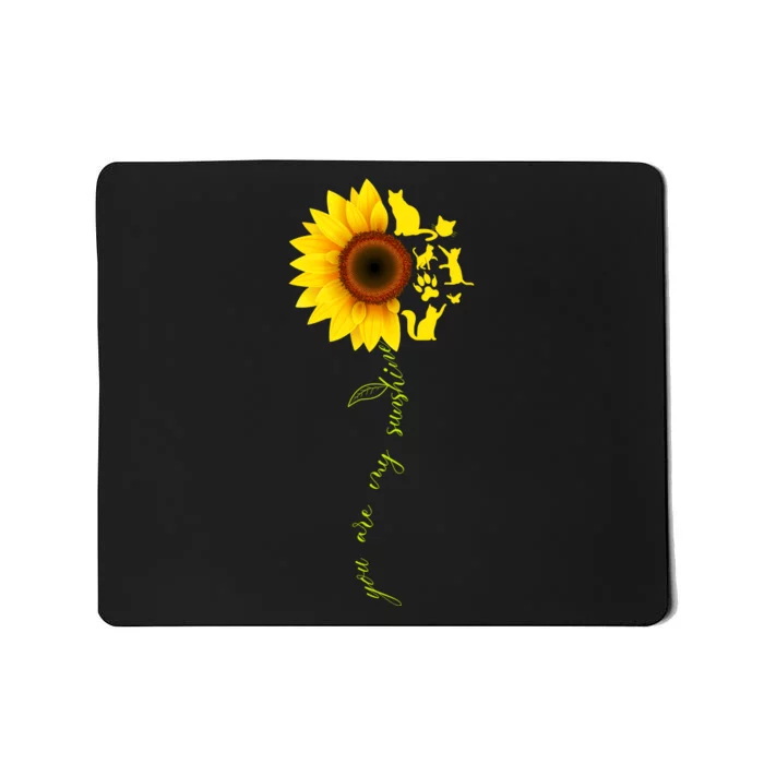 Cat Sunflower Sunshine Mousepad