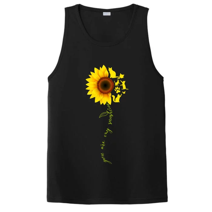 Cat Sunflower Sunshine Performance Tank