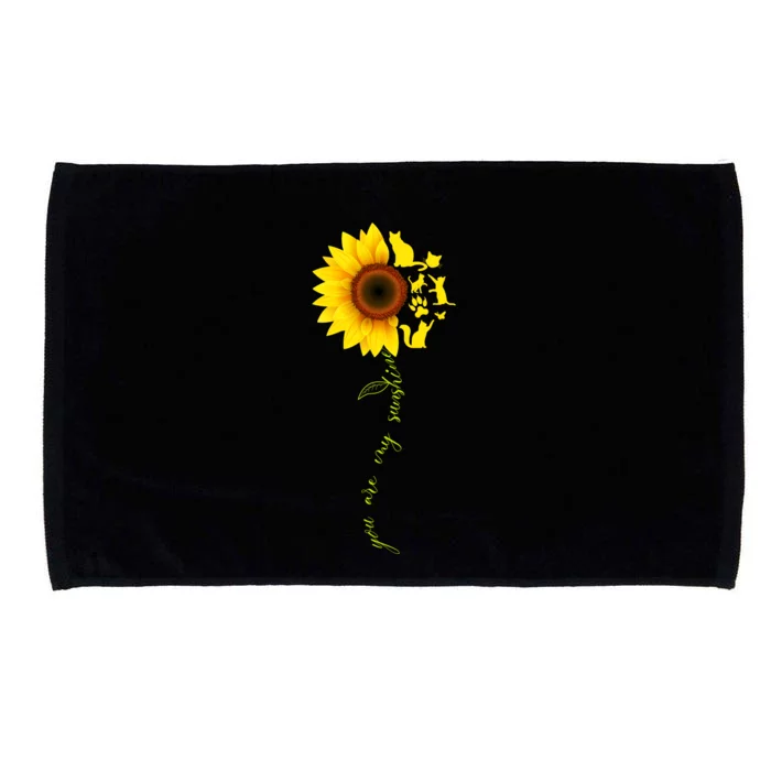 Cat Sunflower Sunshine Microfiber Hand Towel