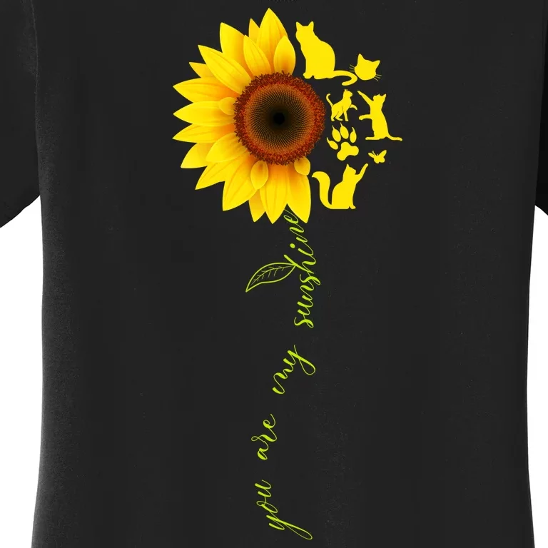 Cat Sunflower Sunshine Women's T-Shirt