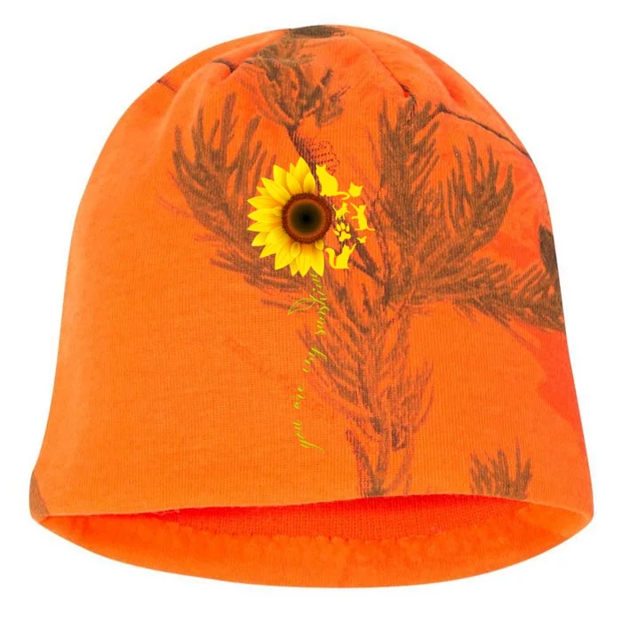 Cat Sunflower Sunshine Kati - Camo Knit Beanie