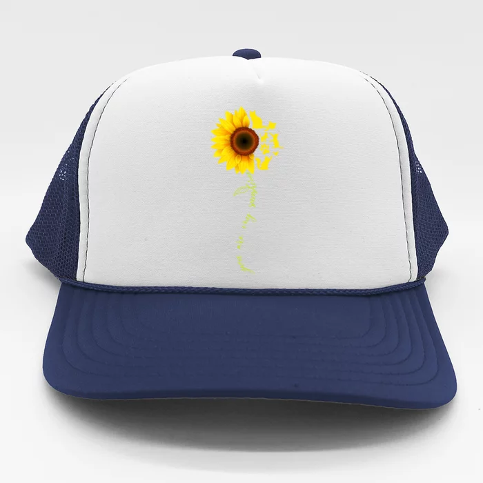 Cat Sunflower Sunshine Trucker Hat