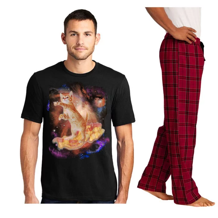 Cat Surfing Bacon In Space Pajama Set