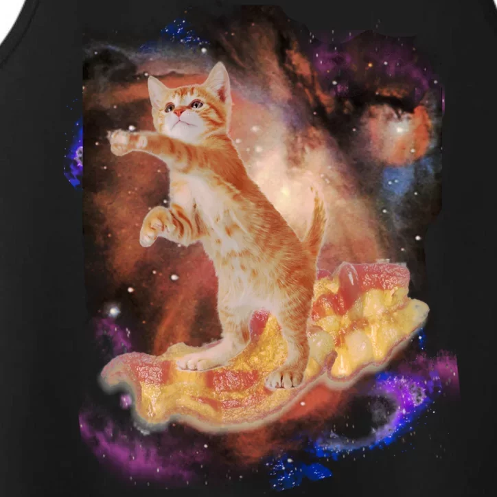 Cat Surfing Bacon In Space Performance Tank