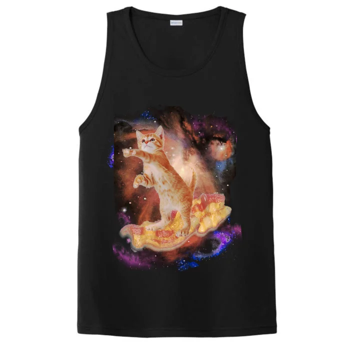 Cat Surfing Bacon In Space Performance Tank