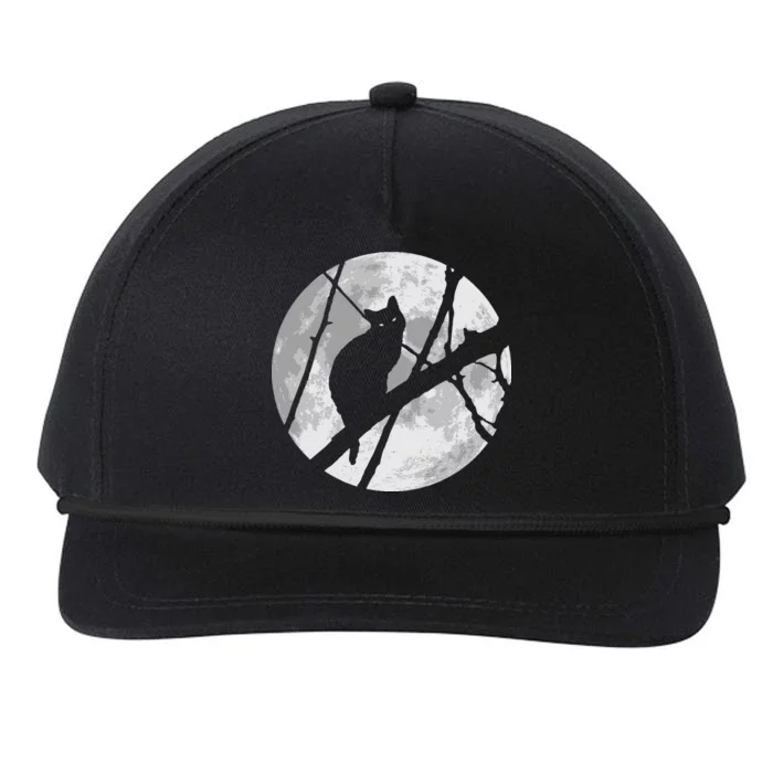 Cat To The Moon Snapback Five-Panel Rope Hat