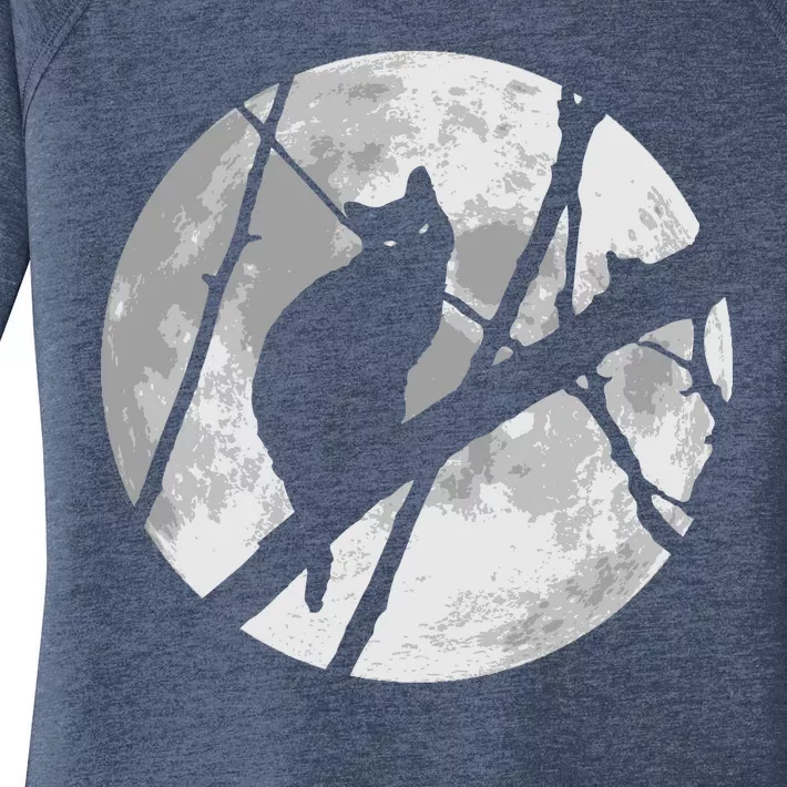 Cat To The Moon Women's Perfect Tri Tunic Long Sleeve Shirt