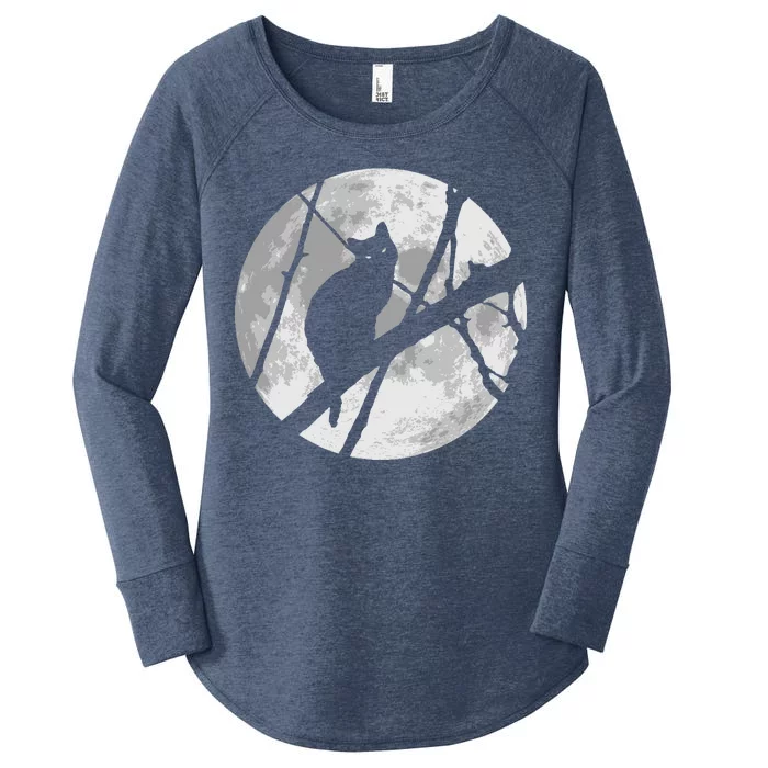 Cat To The Moon Women's Perfect Tri Tunic Long Sleeve Shirt