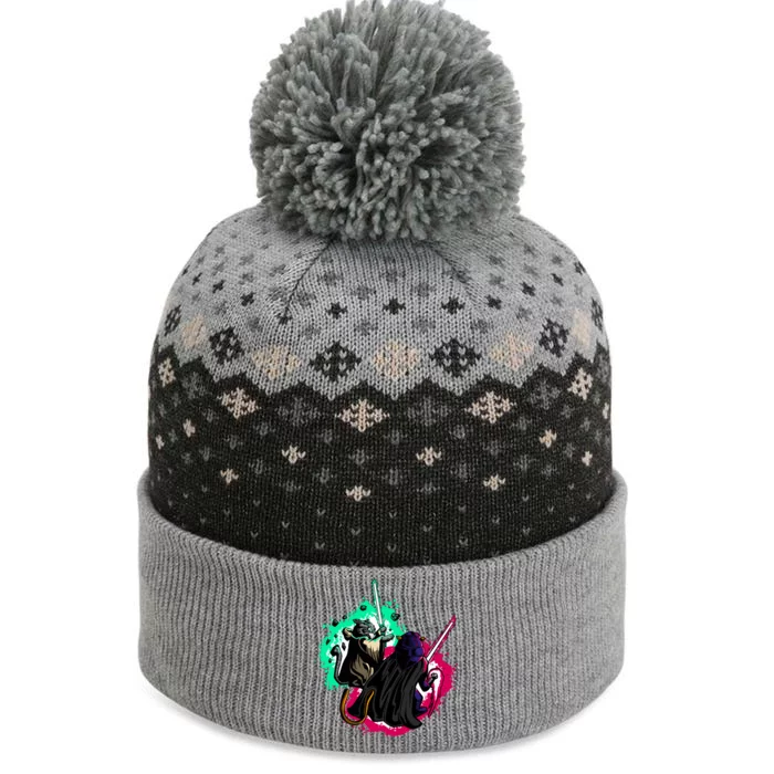 Cat Wars Light Swords Star Cats Funny The Baniff Cuffed Pom Beanie