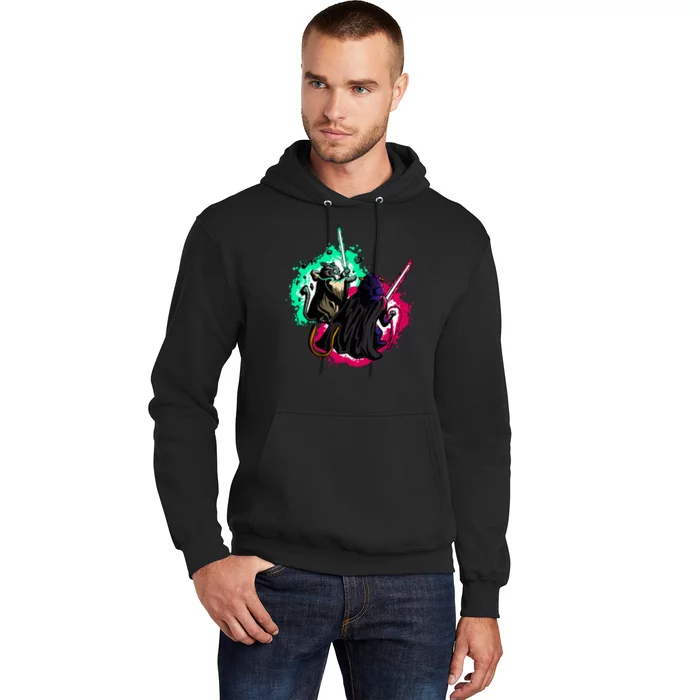 Cat Wars Light Swords Star Cats Funny Hoodie