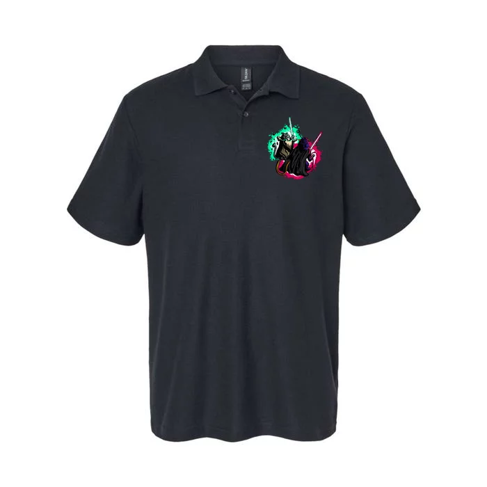 Cat Wars Light Swords Star Cats Funny Softstyle Adult Sport Polo