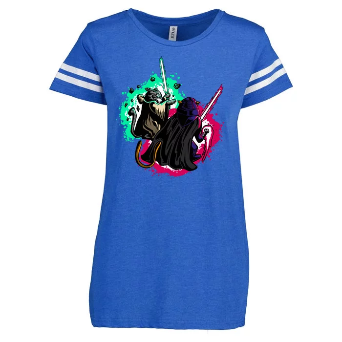 Cat Wars Light Swords Star Cats Funny Enza Ladies Jersey Football T-Shirt