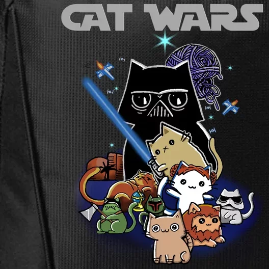 Cat Wars Meow Cat Lover Illustration City Backpack