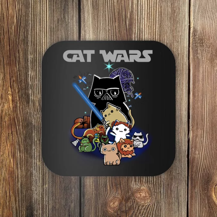 Cat Wars Meow Cat Lover Illustration Coaster