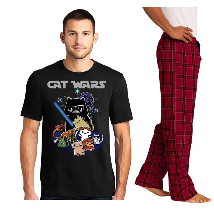 Cat Wars Meow Cat Lover Illustration Pajama Set