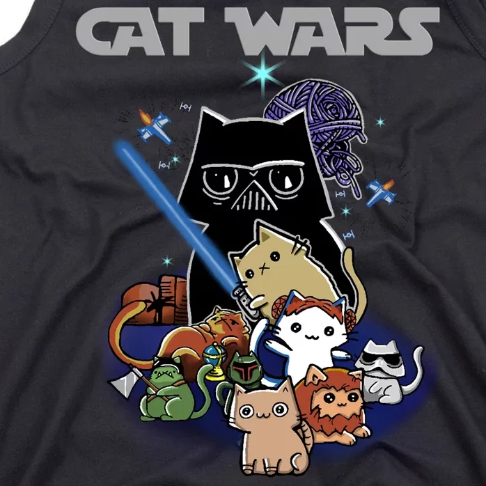 Cat Wars Meow Cat Lover Illustration Tank Top