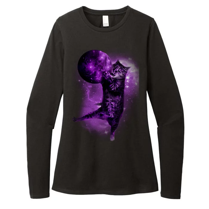 Cat World Galaxy Womens CVC Long Sleeve Shirt