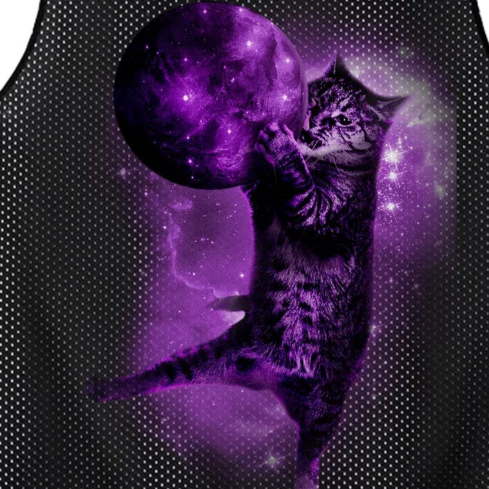 Cat World Galaxy Mesh Reversible Basketball Jersey Tank