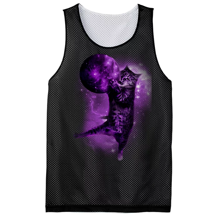 Cat World Galaxy Mesh Reversible Basketball Jersey Tank