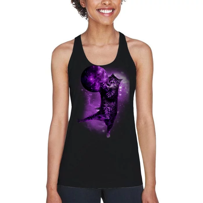 Cat World Galaxy Women's Racerback Tank