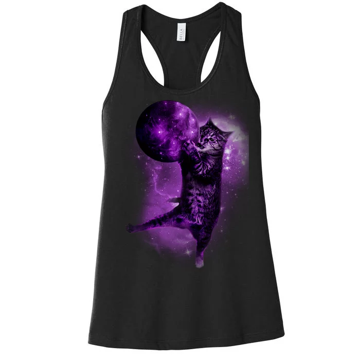 Cat World Galaxy Women's Racerback Tank