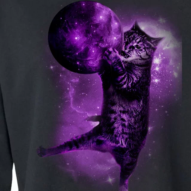 Cat World Galaxy Cropped Pullover Crew