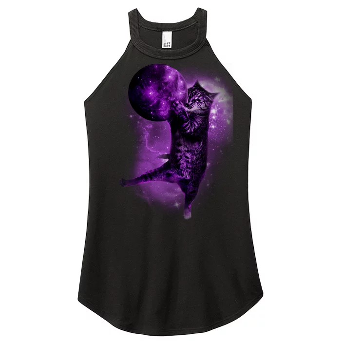 Cat World Galaxy Women’s Perfect Tri Rocker Tank