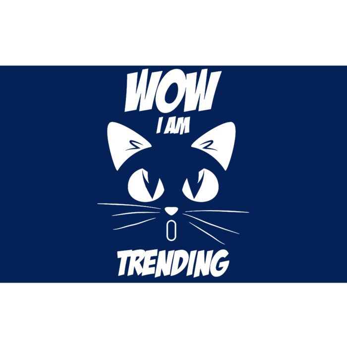 Cat Wow I'm Trending Bumper Sticker