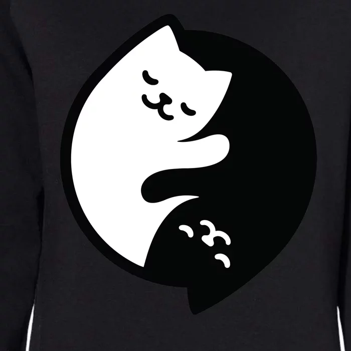 Cat Yin And Yang Cute Womens California Wash Sweatshirt