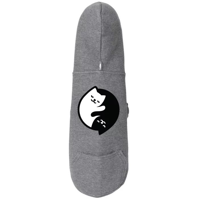 Cat Yin And Yang Cute Doggie 3-End Fleece Hoodie