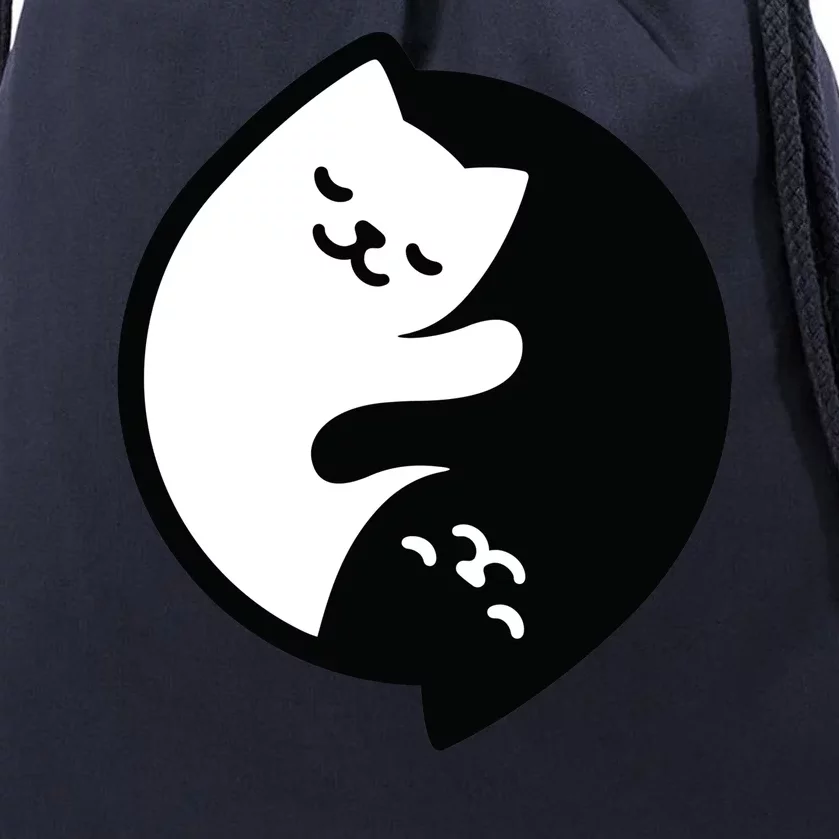 Cat Yin And Yang Cute Drawstring Bag