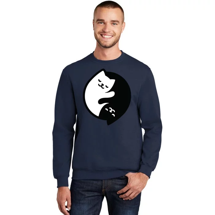 Cat Yin And Yang Cute Tall Sweatshirt