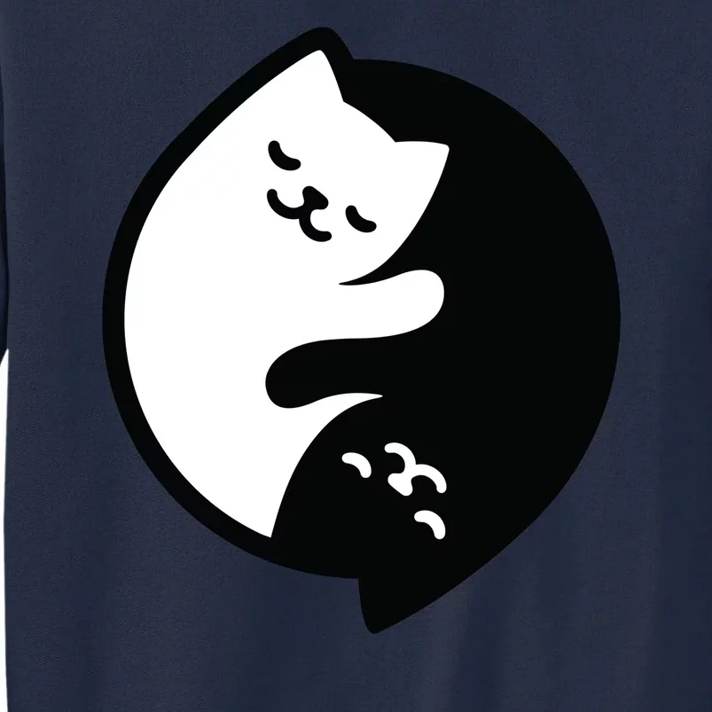 Cat Yin And Yang Cute Tall Sweatshirt