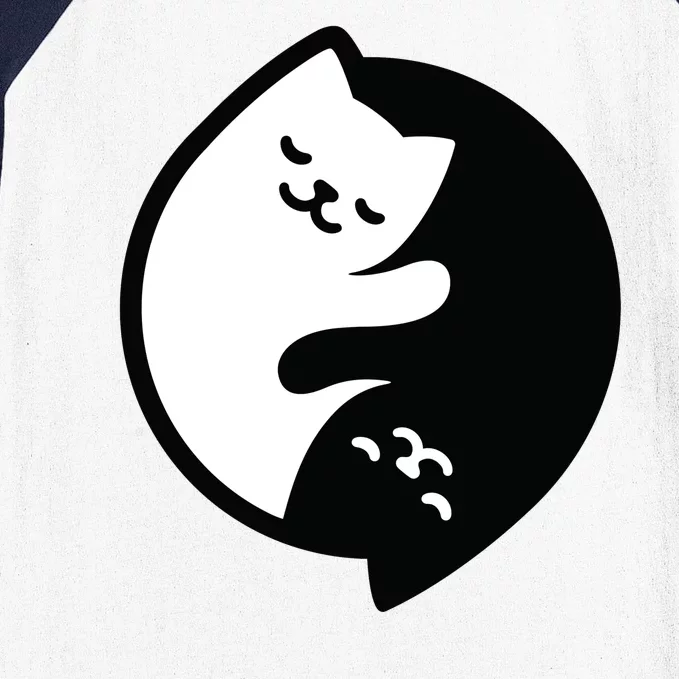 Cat Yin And Yang Cute Baseball Sleeve Shirt