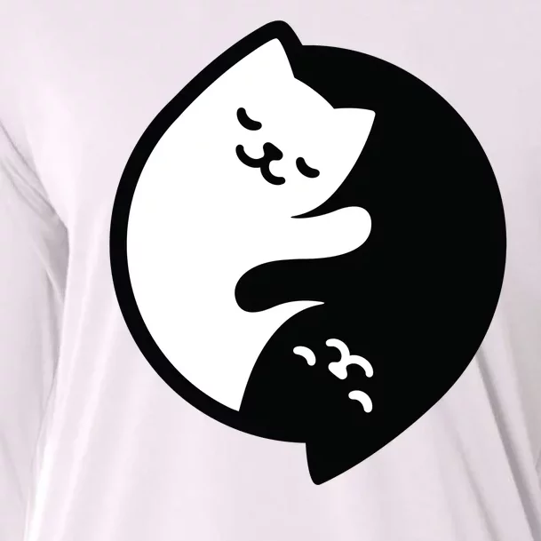 Cat Yin And Yang Cute Cooling Performance Long Sleeve Crew