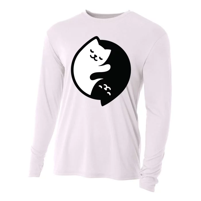 Cat Yin And Yang Cute Cooling Performance Long Sleeve Crew