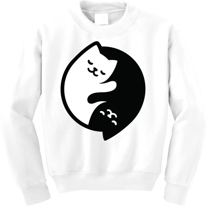 Cat Yin And Yang Cute Kids Sweatshirt