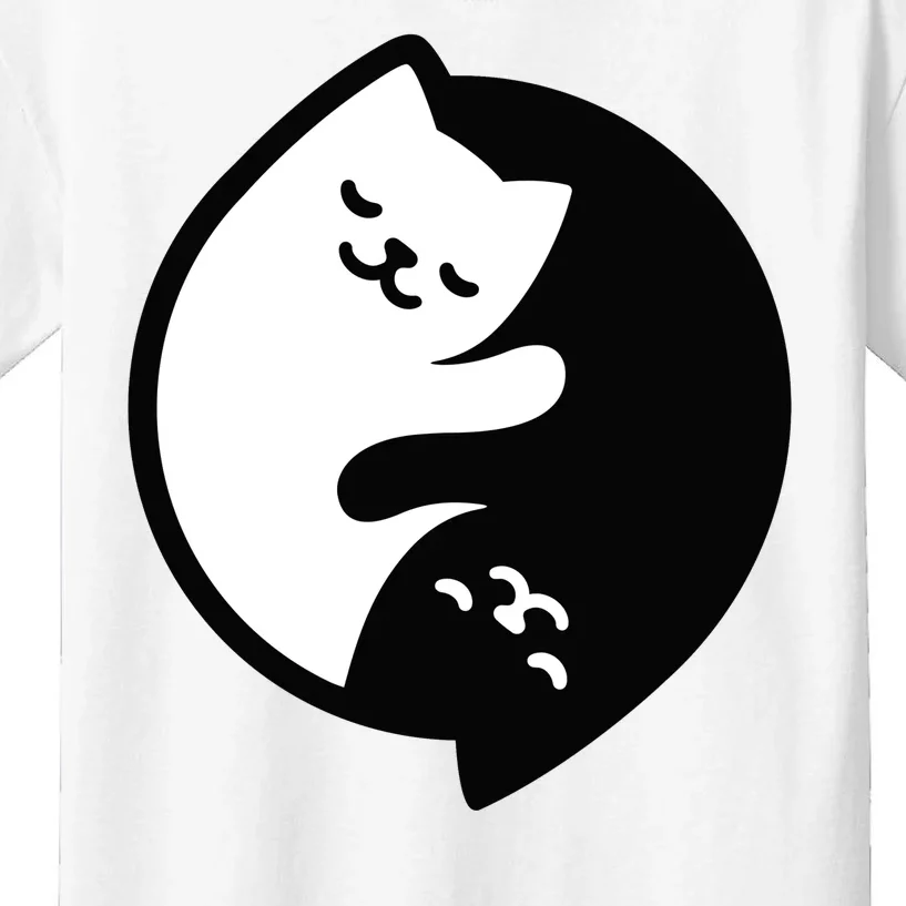 Cat Yin And Yang Cute Kids T-Shirt