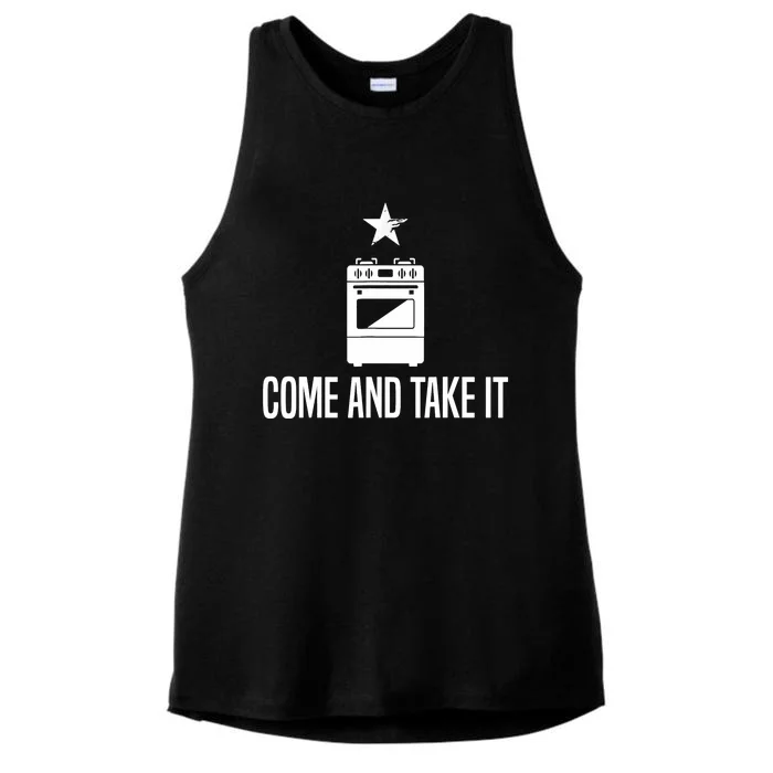 Come And Take It President Joe Biden Ban On Gas Stoves Ladies Tri-Blend Wicking Tank