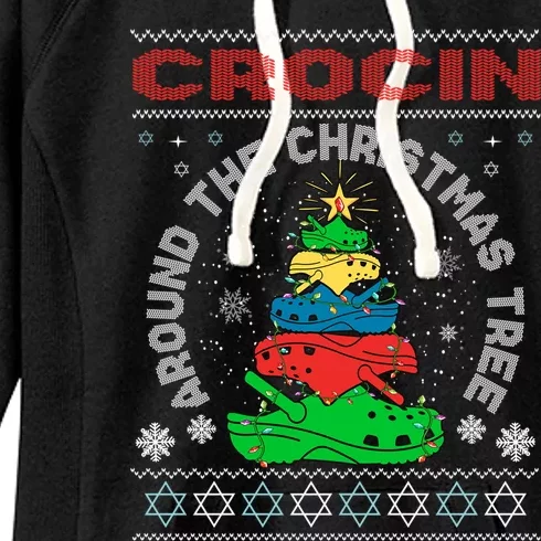 Crocin Around The Christmas Tree Meaningful Gift Women's Fleece Hoodie