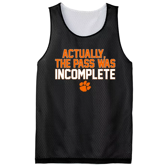 Clemson Actually The Pass Was Incomplete Mesh Reversible Basketball Jersey Tank