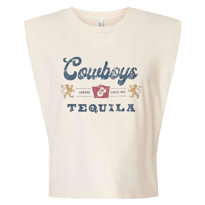 Cowboys And Tequila Garment-Dyed Women's Muscle Tee