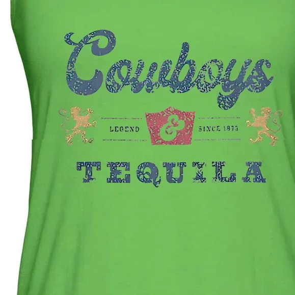 Cowboys And Tequila Ladies Essential Flowy Tank