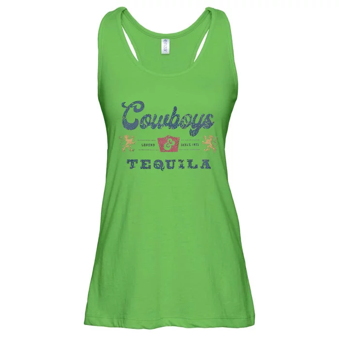 Cowboys And Tequila Ladies Essential Flowy Tank